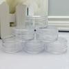 50Pcs/Bag 5g Empty Cream Bottle Wear-resistant Excellent Sealed Performance Clear Round Refillable Makeup Container for Travel