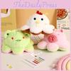 Fluffy Capybara Keychain Reversible Dinosaur Capybara Bag Charm Gift