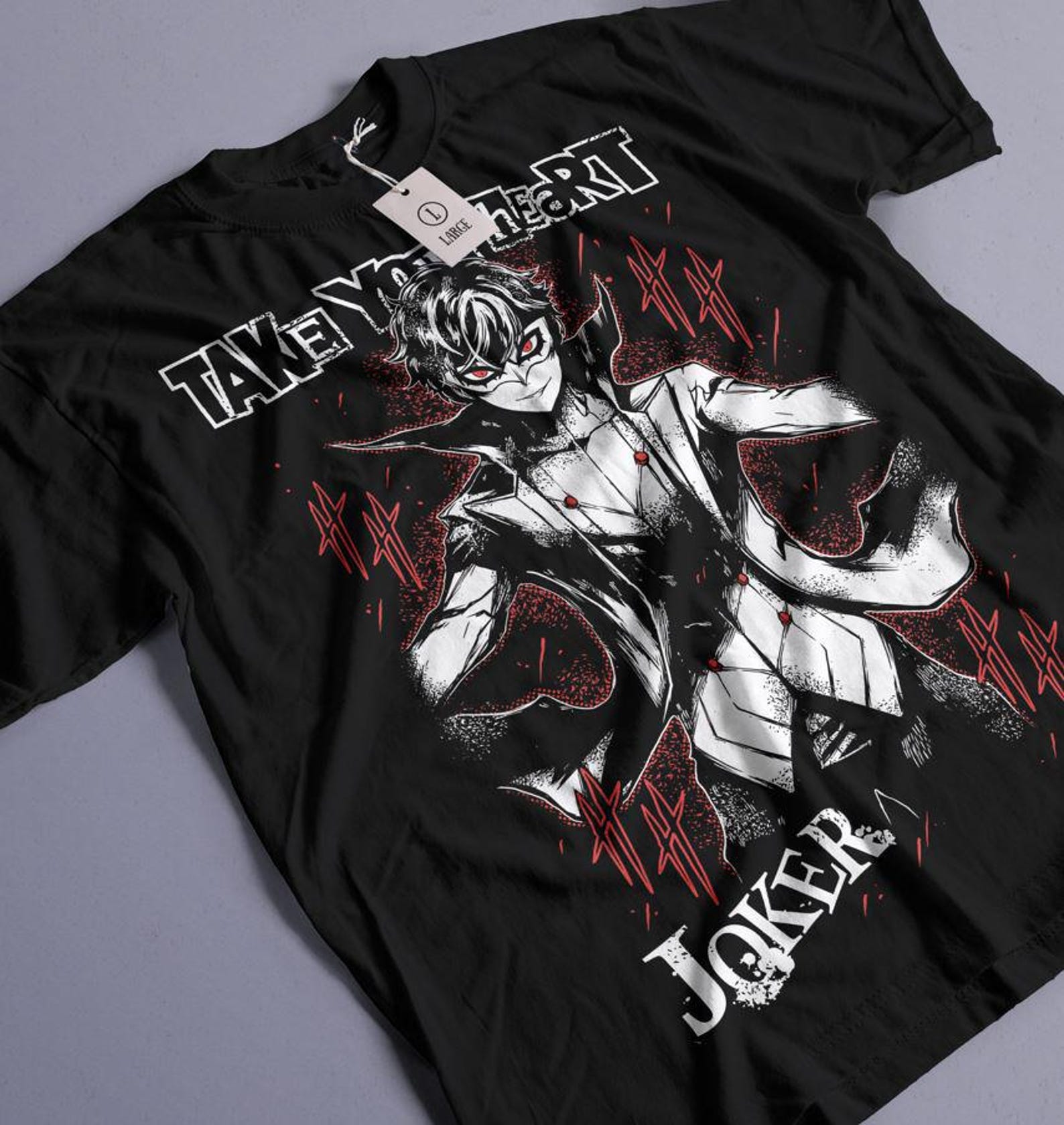 Joker Persona T-Shirt/ Persona Game Joker design shirt/ Persona Joker T-Shirt/ Unisex Jersey Short Sleeve Tee 3XL