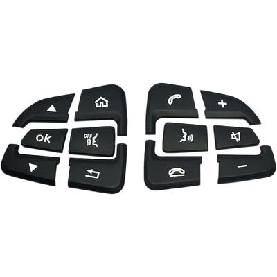 Black Car Steering Wheel Button Switch Trim Cover Sticker Compatible with Mercedes Benz C GLC V Class W205 X253 W447