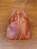 European Retro Cowhide Coin Purse: Hand-rubbed Leather Change Pouch with Drawstring