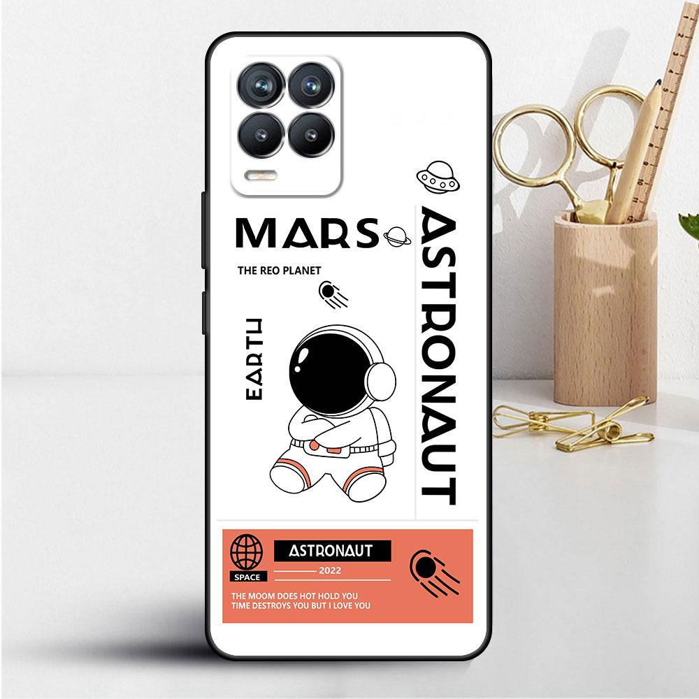 Case For Realme 8 C21y GT Neo 2 3 8i C21 7 C11 6 C12 C35 C3 GT 9 Pro C12 Master Funda Phone Cover Luxury Astronaut