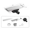 10cm*20cm Size 2 in 1 Invisible Tile Insert Floor Drain SS304 Stainless Steel Bathroom Linear Hidden Shower Drains