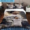 3PCS Jude Football Player Bedding Set,Including 1pc Duvet Cover And 2pcs Pillowcases Perfect for Bedroom, Dormitory, Fan Christmas gift