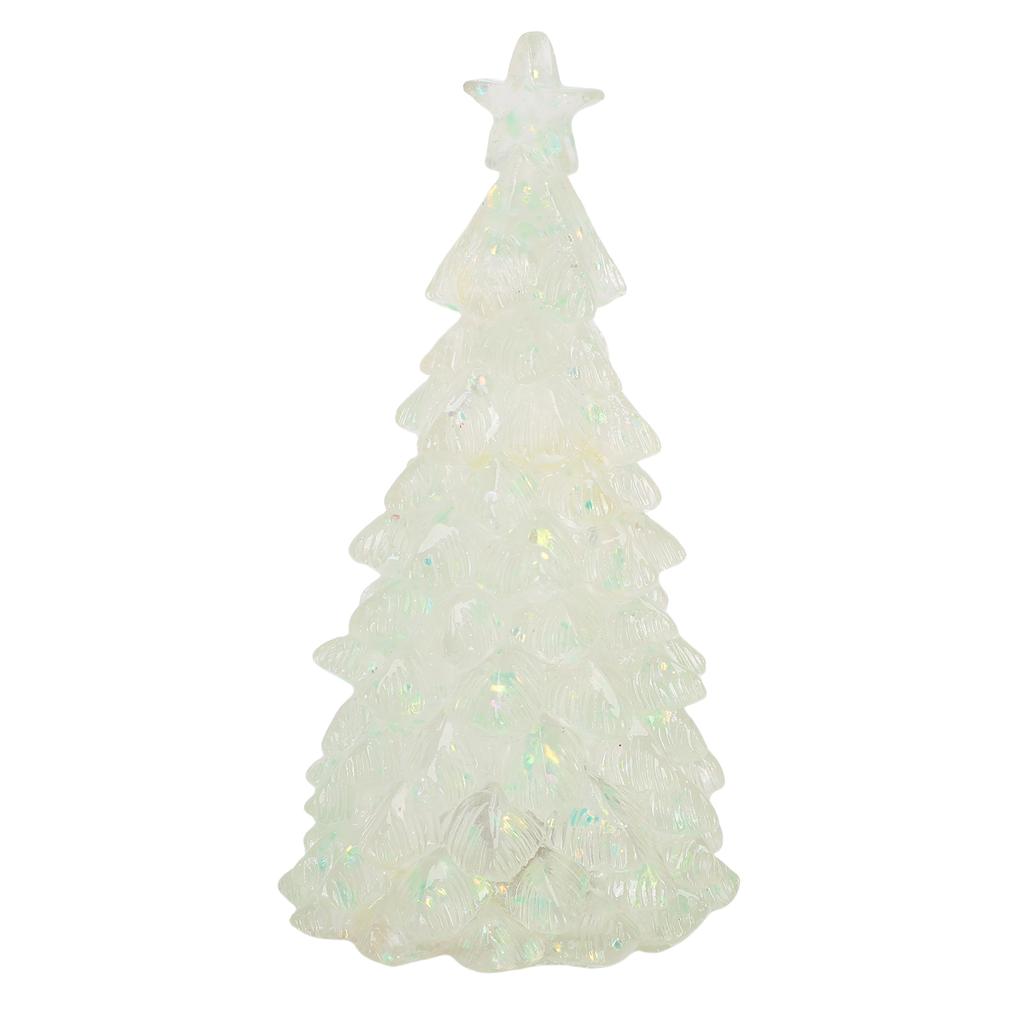 Lighted Xmas Tree Decor Battery Powered Resin Xmas Tree Tabletop Decoration for 1 12 Scale Dollhouse