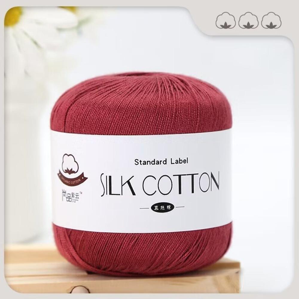 Lace Yarn 50g/PC Silk Lace Cotton Soft DIY Cotton Milk Yarn Hand-Knitted Yarn