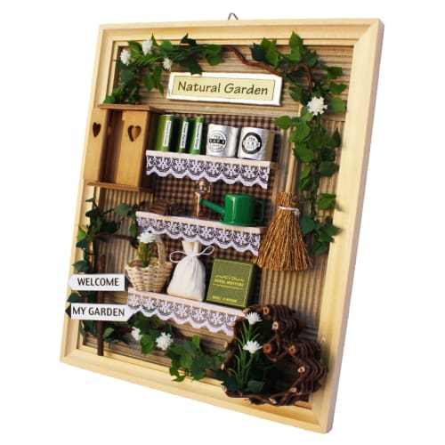 Billy Handmade Dollhouse Kit Natural Frame Kit Natural Garden 8551