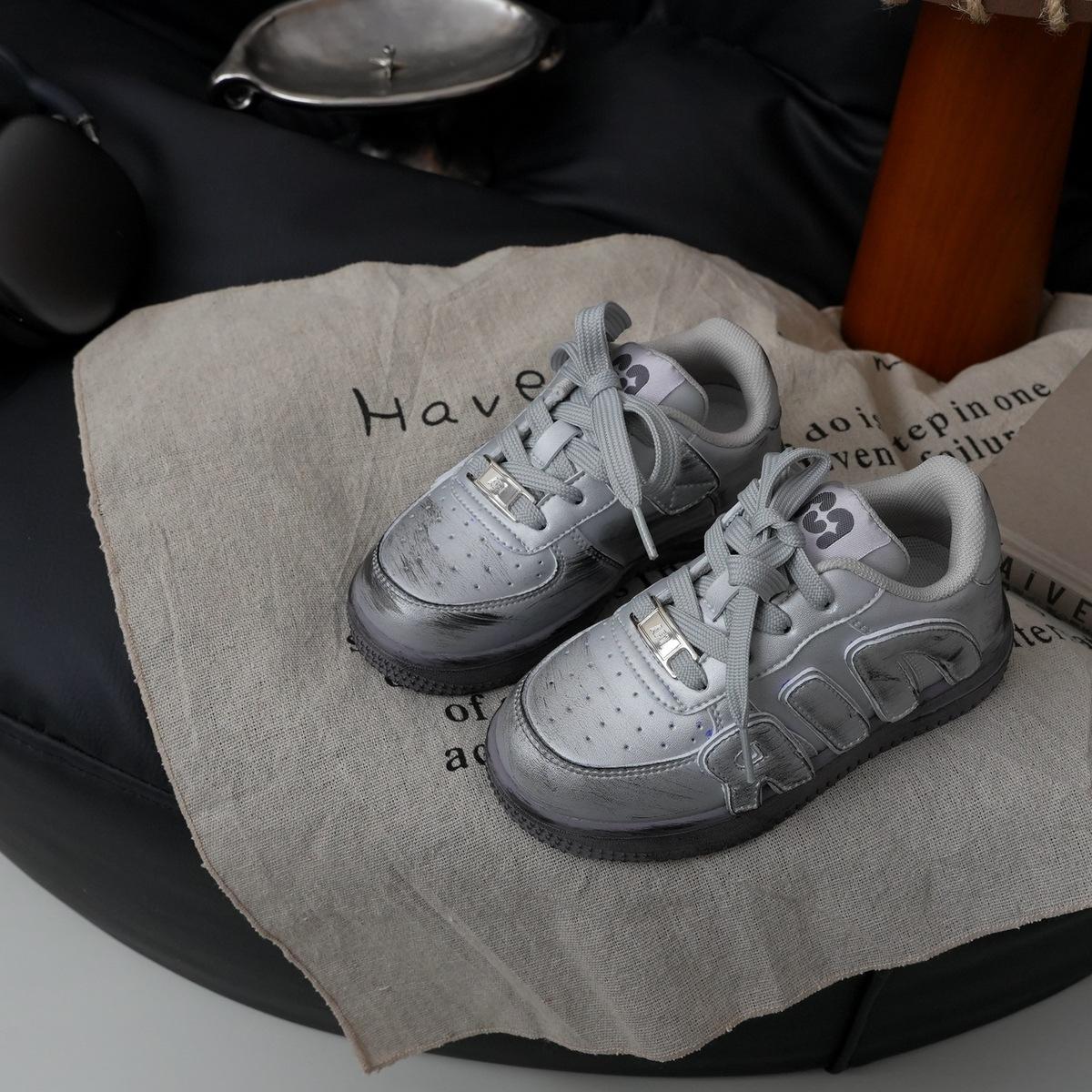 

XSHX Американский город детские городские повседневные туфли осень-зима бархатные на липучке старые грязные 247039 25