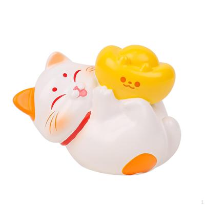 Cat Figurine Desktop Decoration Year Gift Ornament Cute Sculpture Creative Statue for Bedroom
