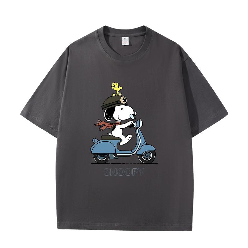 D06-80 MINISO 2026 Summer High-quality Printed Pure Cotton Shoulder Style Men's and Women's Round Neck Short Sleeved Couple T-shirt