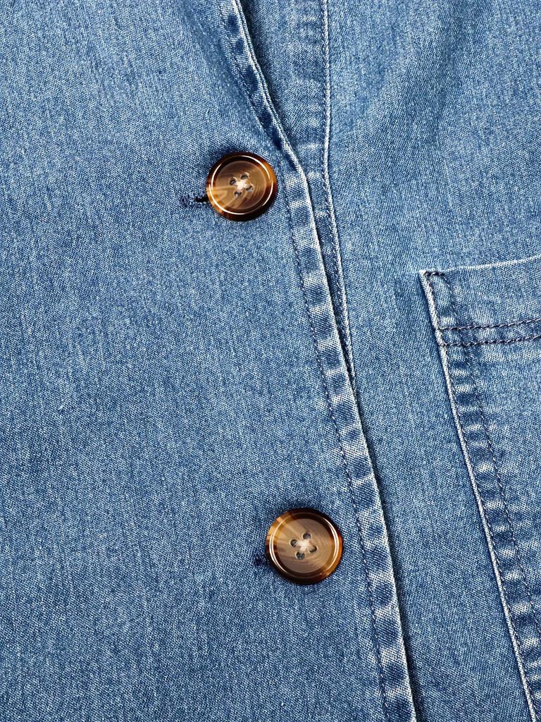 Elegant European and American Denim Jacket - Women's Casual Long Sleeve Blazer with Pockets