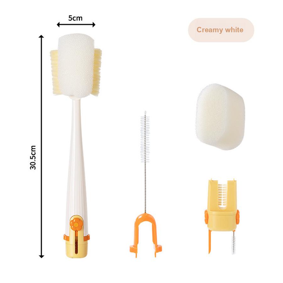 Cup Brush Water Bottle Cleaning Tool Long Handle Multi-Functional 5-in-1 Insulated Cup Lid Brush for Baby Bottle Cleaning Brush
