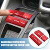 5 PCS Handbrake Drive Mode Button Metal Cover Trim for Toyota RAV4 - Red
