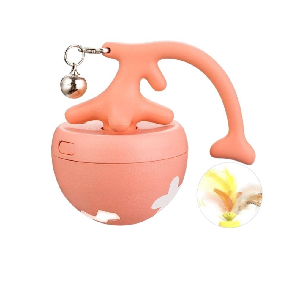 Automatic Electric Cat Teasing Toy Ball Bite Resist Motion Activate Fish Bone Spinning Ball Relieve Boredom Mouse Catching