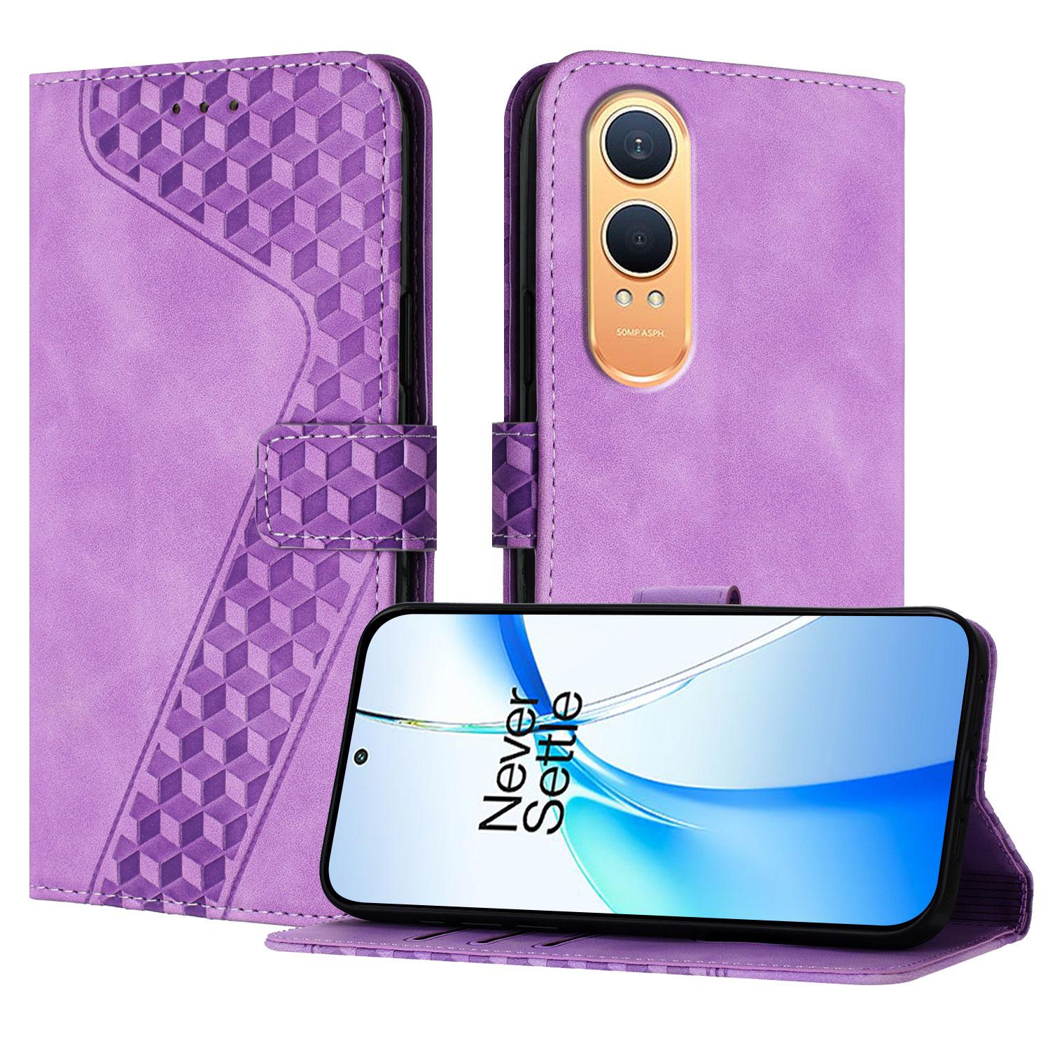 

For OnePlus Nord CE4 Lite 5G Leather Case 7-Shaped Pattern Wallet Stand Shockproof Phone Cover B