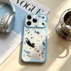 Kitten and Fish Are Suitable for iPhone17Pro Niche 16 Mobile Phone Case Imitation Glass 17Pro Simple Apple 17 Silicone