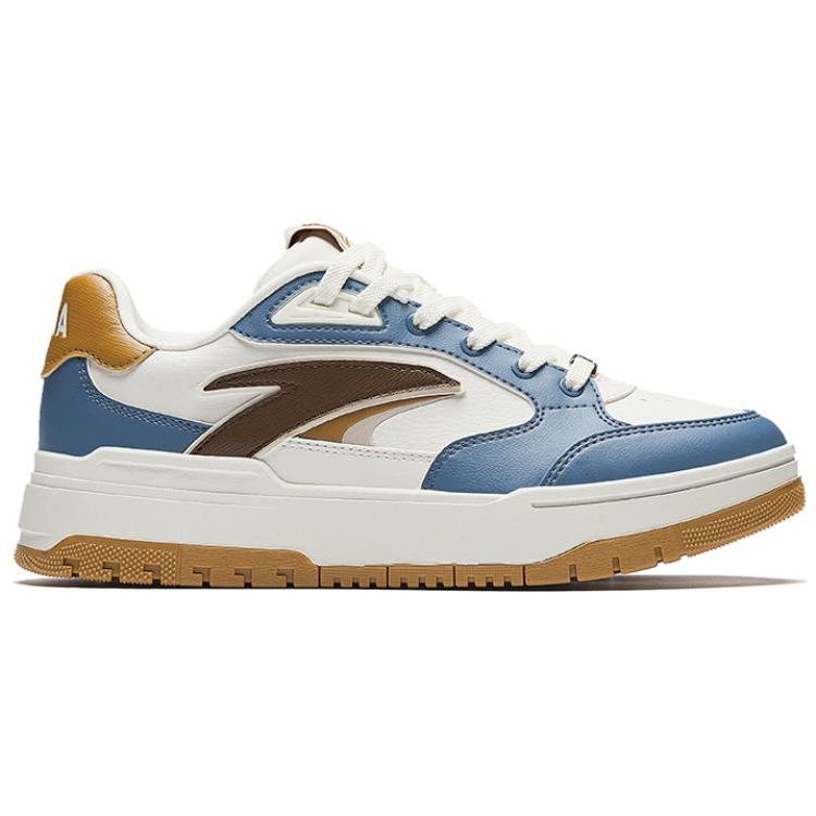 New Anta 982 Non-slip Wear-resistant Shock Absorption Low-Top Skateboard Shoes Women's White Blue 122448068-9