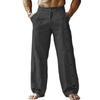 Herren Baumwolle und Leinen Farbe Freizeithose Lange Hose