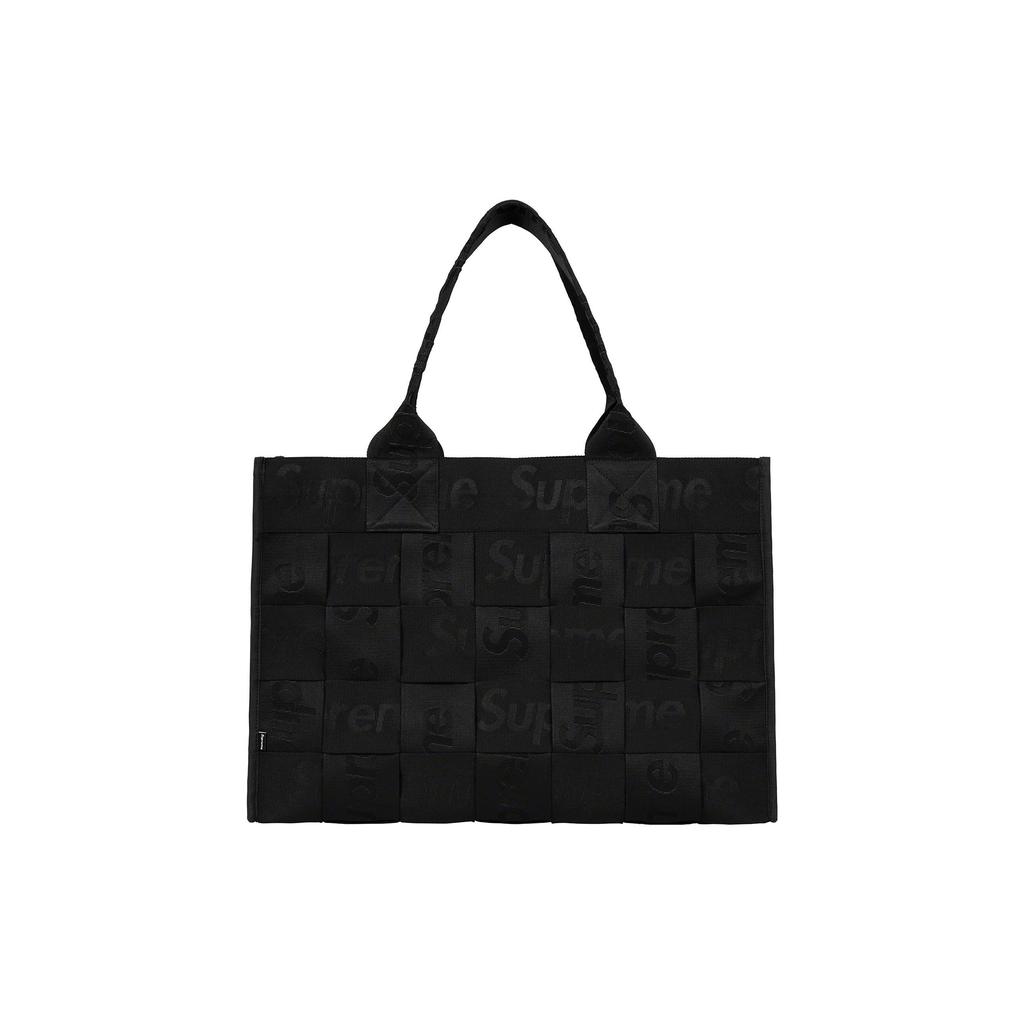 New Supreme Fabric Tote Bag, Shopping Bag, Handbag Tubas Unisex Black SUP-SS23-0608