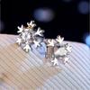 Korean Trendy Rhinestone Snowflake Stud Earrings - Simple, Creative Fashion for Women - Perfect Christmas Gift