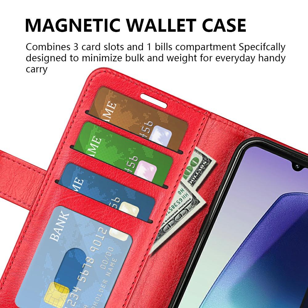 For Xiaomi Poco C75 4G/Redmi 14R 5G/14C 4G Wallet Case Crazy Horse Texture Stand Leather Phone Cover