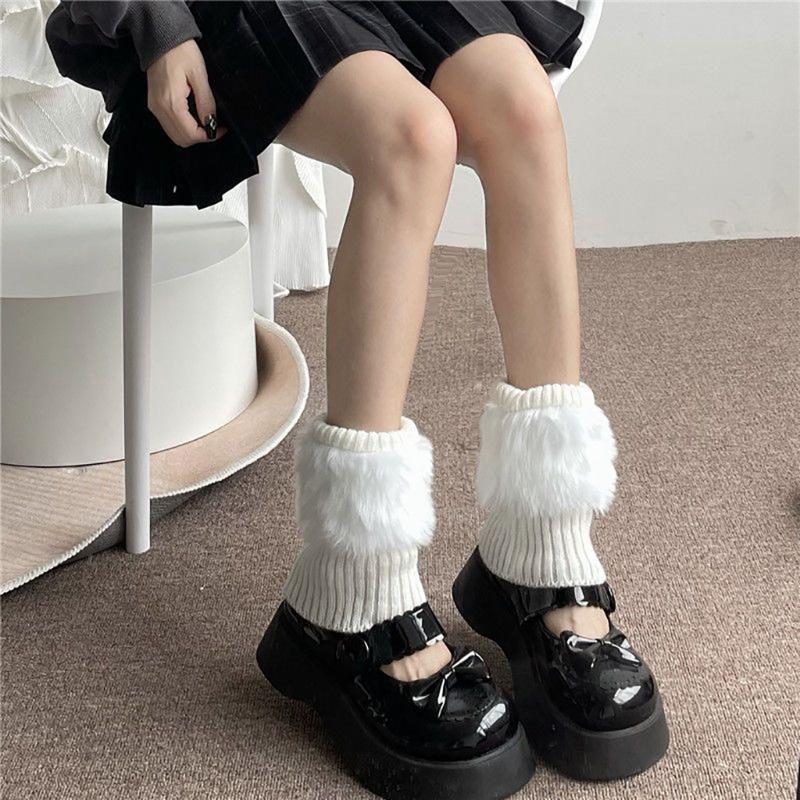 Faux Furs Leg Warmers for Womens Winter Warm Furs Boot Cuffs Covers,Cozy,Christmas,Halloween,Party, Cosplay Costume
