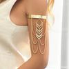 Vintage Ethnic Wind Arrow Fringed Arm Bracelet Female Bohemian Beach Vacation Chain Open Bracelet