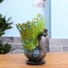 Resin Mini Peacock Miniatures Home Decoration Statue Ornament Pen Holder Brush Pot Home Art Crafts