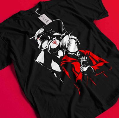 Fullmetal Alchemist T-Shirt FMA Brotherhood Edward Tshirt Alphonse Elric Shirt AA263