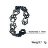 Skyrim Cute Cat Dog Animal Paw Open Rings For Women Girls Stainless Steel Gold Color Finger Ring  Jewelry Trend Mother Gift