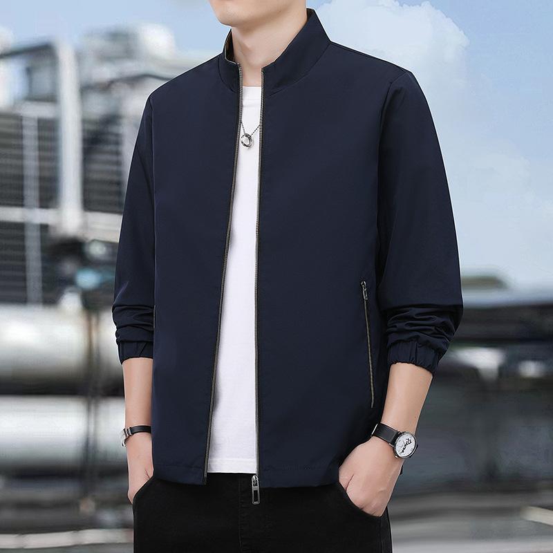 Jaqueta Masculina Gola Alta Outono e Inverno Estilo Coreano Masculino Jovem Slim Versátil Exterior Casual Versátil Top Jaqueta