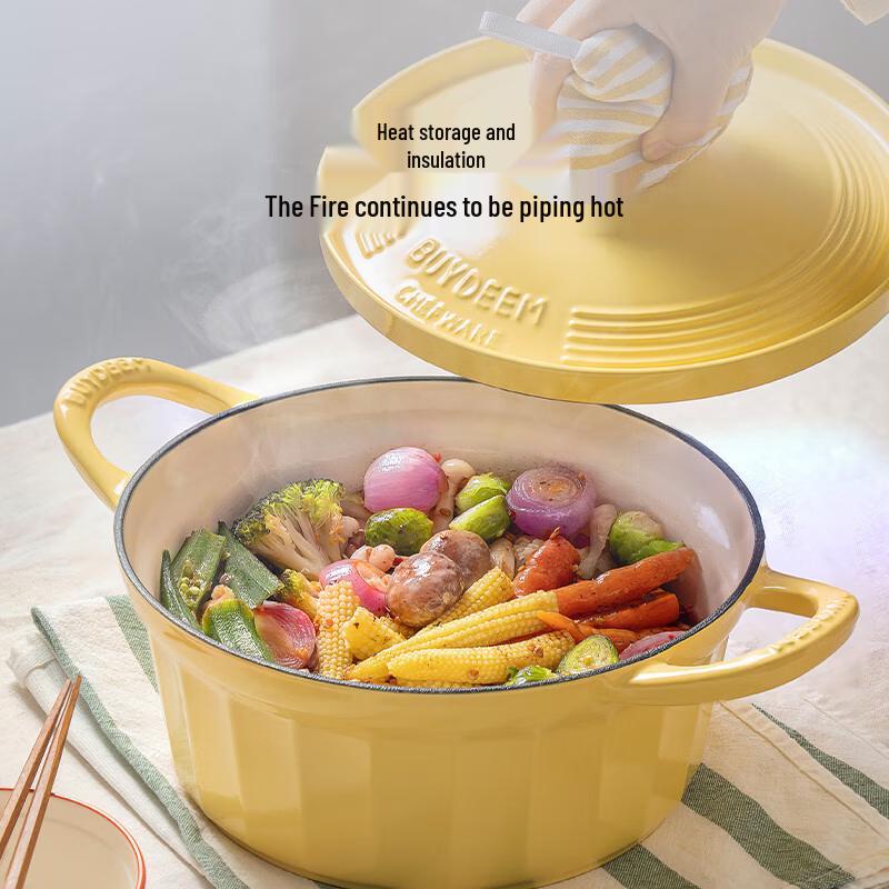 Buydeem Cloud Enamel Cast Iron Pot