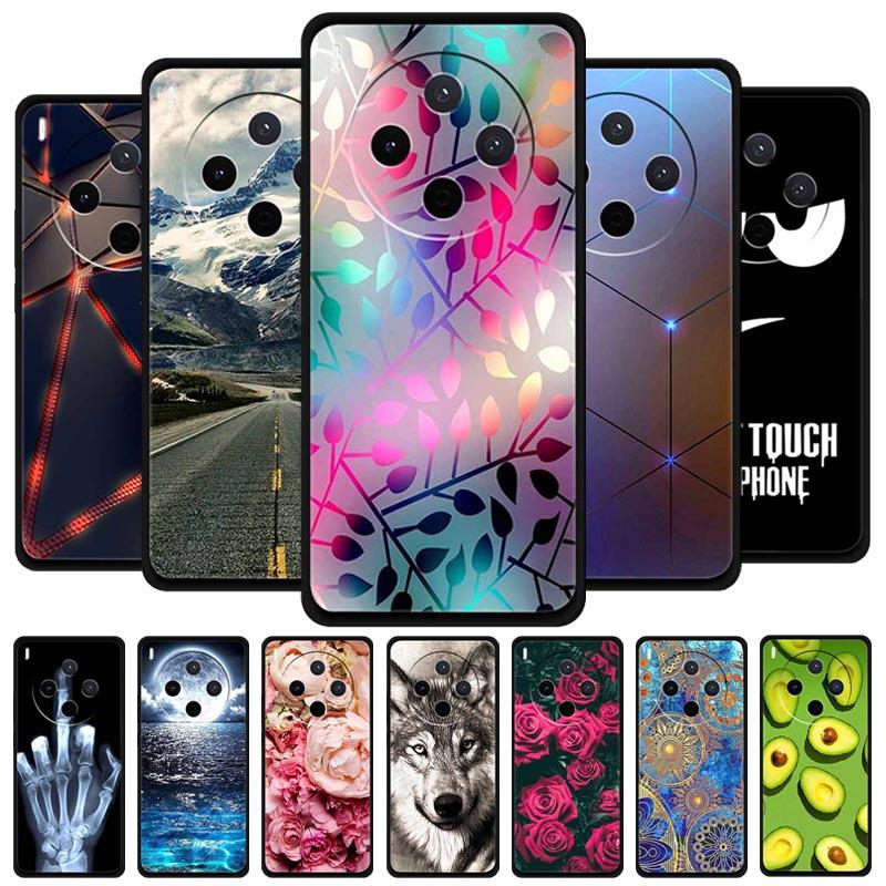 For vivo Y500 Pro 5G Case Flowers Soft Silicone TPU Phone Cases for vivoY500 Pro Shockproof Cool Wolf Animals Protective Cover