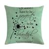 Dandelion Linen Pillowcase Sofa Car Waist Cushion Cover Home Soft Room Gift Printed On One Side 45*45Cm