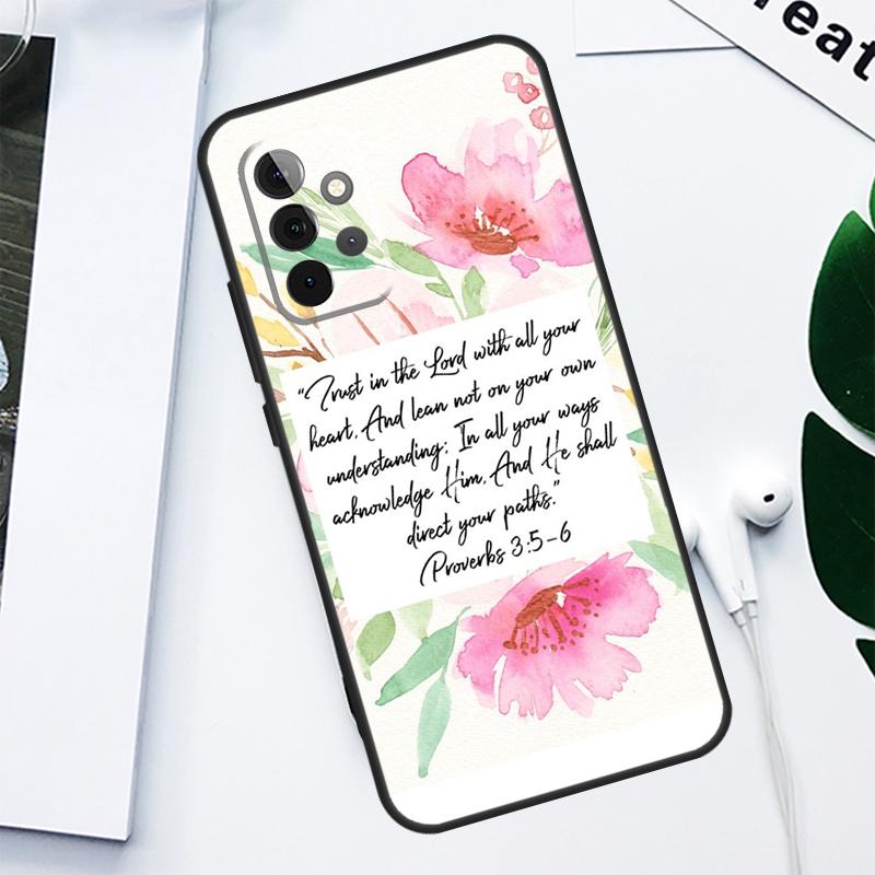 Bible Verse For Samsung Galaxy A52 A22 A32 A54 A34 A14 A55 A35 A15 A53 A33 A13 A05 A06 A16 Phone Case