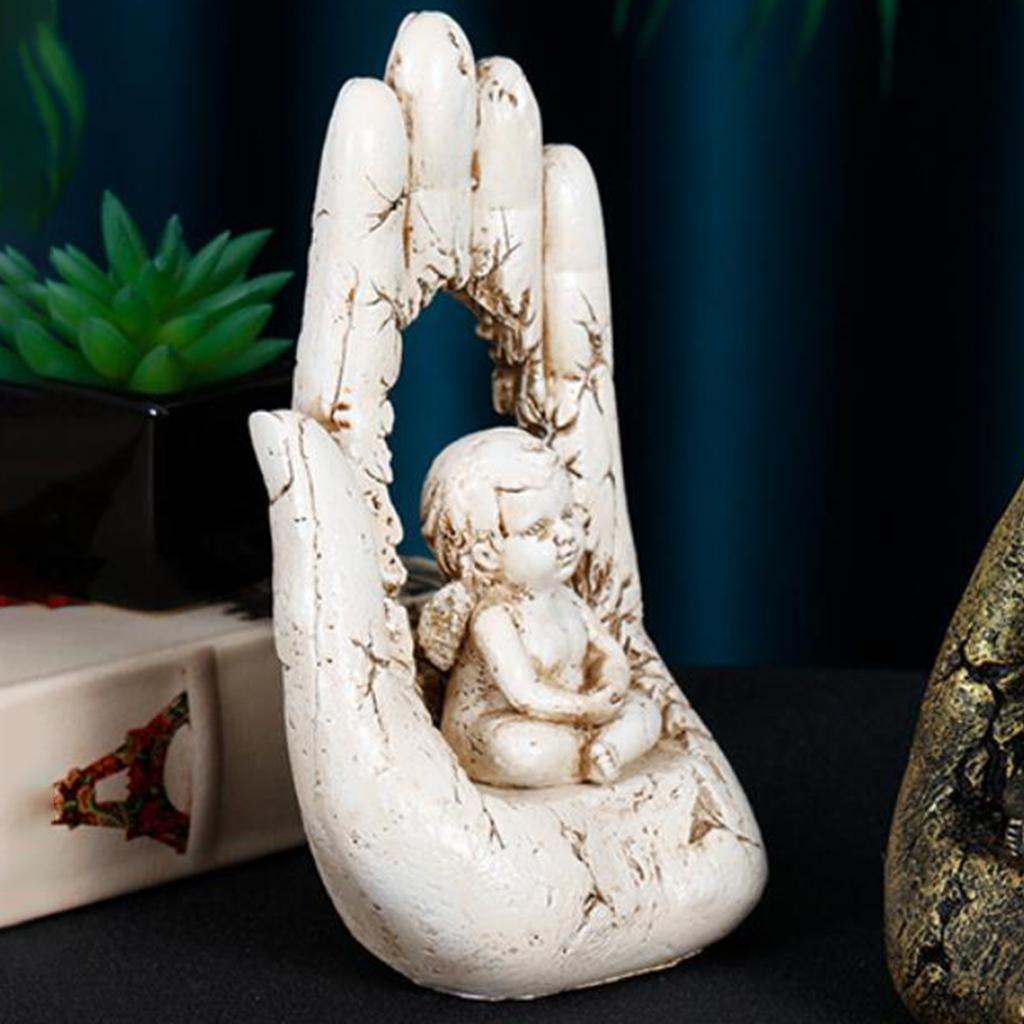 Статуэтка Ангела - Декоративная фигурка из смолы Христианский подарок 10x6.5x17см