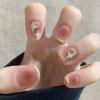 24Pcs Short Square Fake Nails Cloud Star Pattern Full Cover Press On Nail Tips Manicure Art