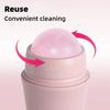 Washable Portable Cartoon Beauty Care Product Skin Pore Cleaning Face Natural Rose Quartz Oil-Absorbing Roller Oil Removing Tool