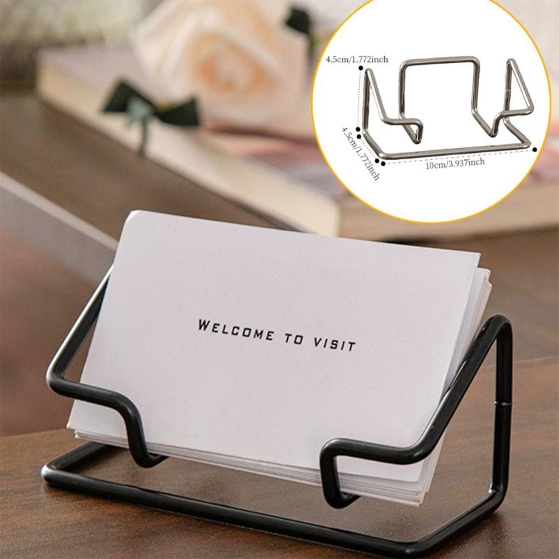 Professional Metal Card Organiser For Business Meeting And Conference Desktop Business Card Display Stand Hold 70 Sheets