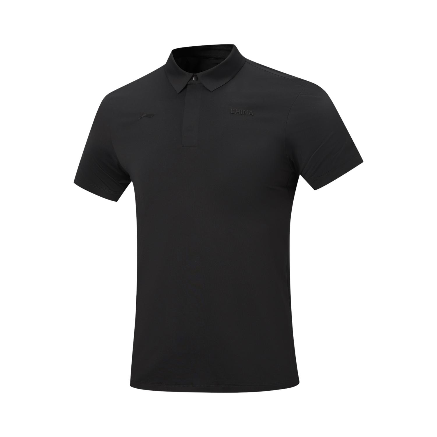 Li Ning Honor Gold Logo | Polo Shirt Men s Black APLW297-1 L