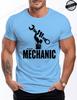 Męska Koszulka 3D z Motywem Mechanika Samochodowego Retro Wzór Naprawy Maszyn Krótki Rękaw Swobodne i Modne Streetwear