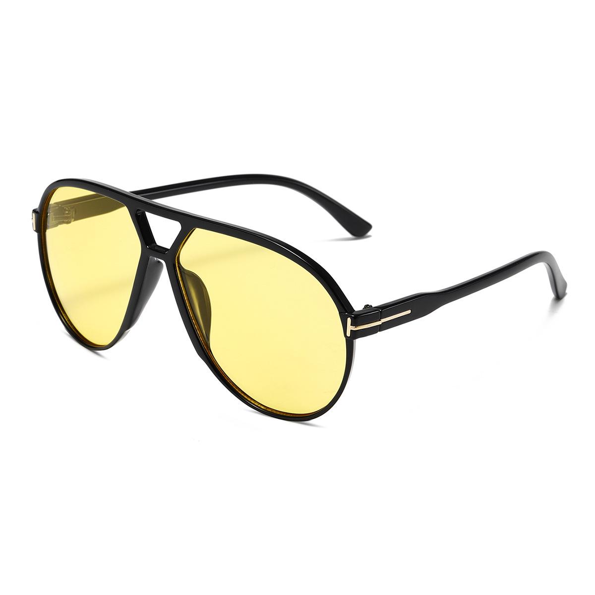 

W205 Авиатор Двойной мост UV400 Оверсайз оправа Солнцезащитные очки