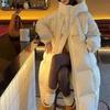 Black Winter Coat Women's Thick Cotton Parka Jacket Oversized Loose Hooded Coats Female Casual Long Overcoat