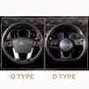 TOP Layer Leather Car Steering Wheel Cover Braid Soft Texture Car Covers With Needles Thread Genuine Leather Car Styling