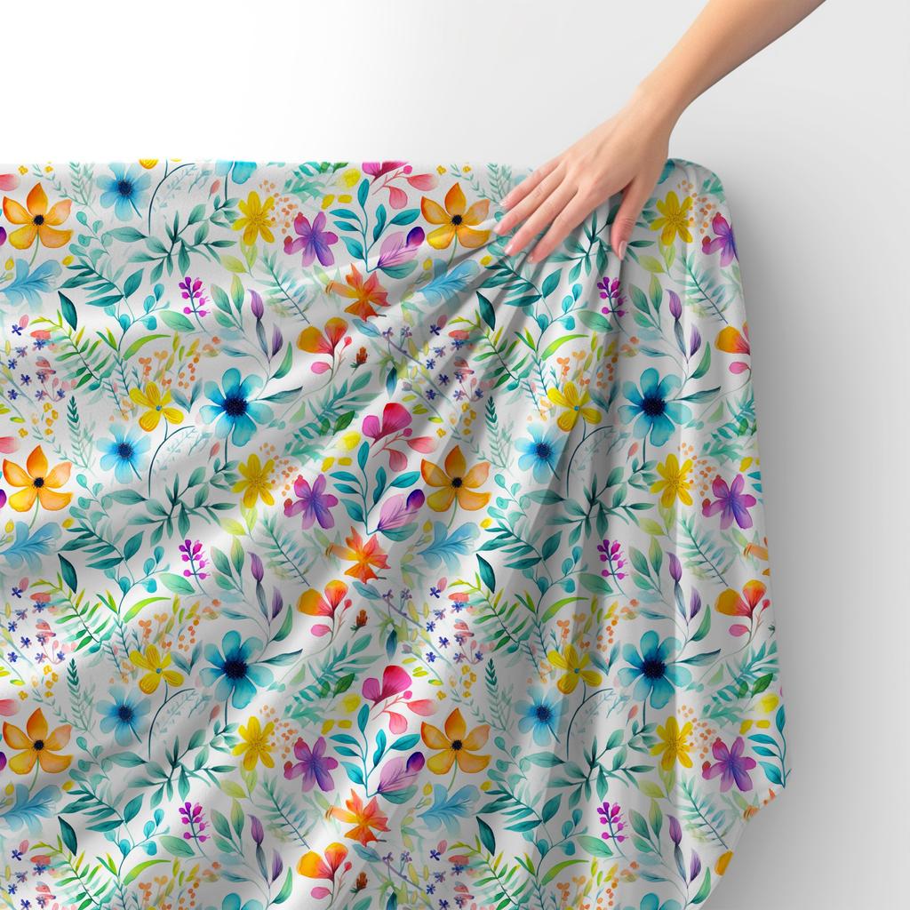 Royal Samt Stoff Polyester Zum Nähen - Motiv Blumen - Rdx2153