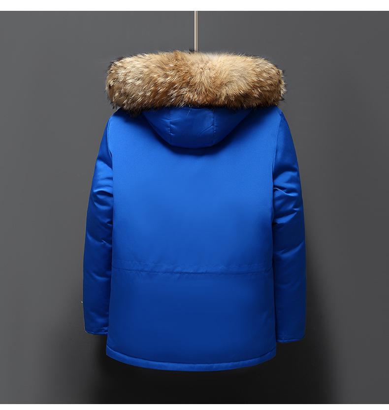 2024 Herren Mittellange Winter Daunenjacke: Dicke, Trendige, Warme Arbeitskleidung für Paare