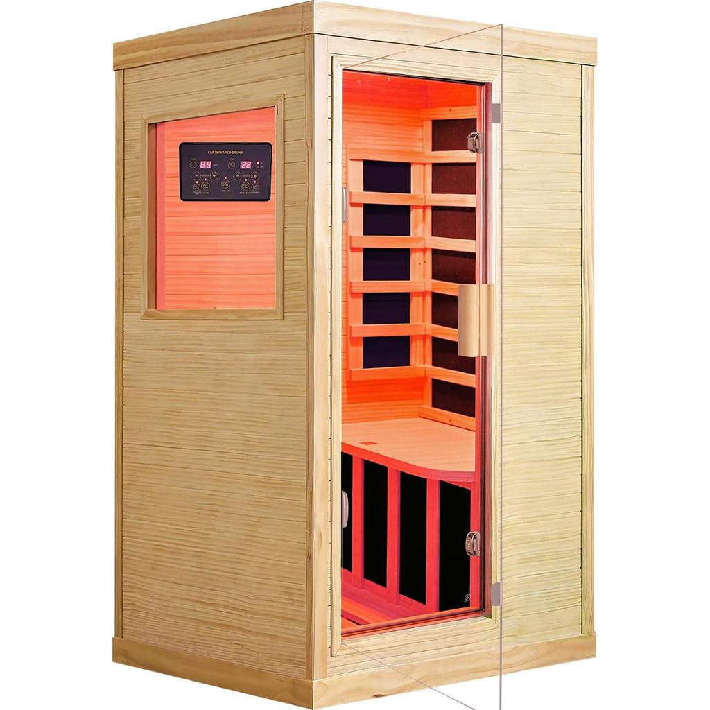 Sauna Corner Saunas for 2-3 Person 120V Indoor Canadian Hemlock, Customized