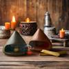 Ceramic Incense Burner Holder Cone‑shaped Home Desktop Decoration for Scented Stick Storage 7
