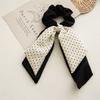 Korean Polka Dot Double Layer Scrunchie Bow Ponytail Tie Headband Hair Accessory