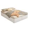 140x200cm Upholstered Bed, Platform Bed, Upholstered Bed Without Headboard, with Hydraulic Storage And 2 Drawers,